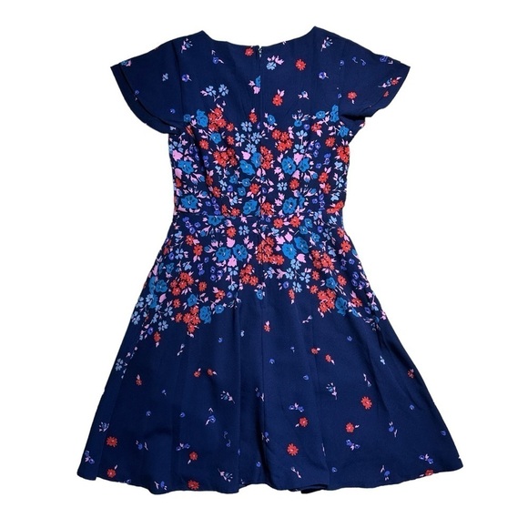 Modcloth Personality First Navy Blue Floral Print A-Line Dress US M - Picture 8 of 8